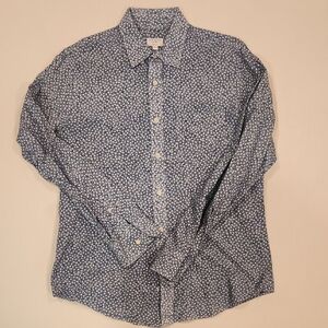 Club Momaco Men's Blue Floral Shirt
